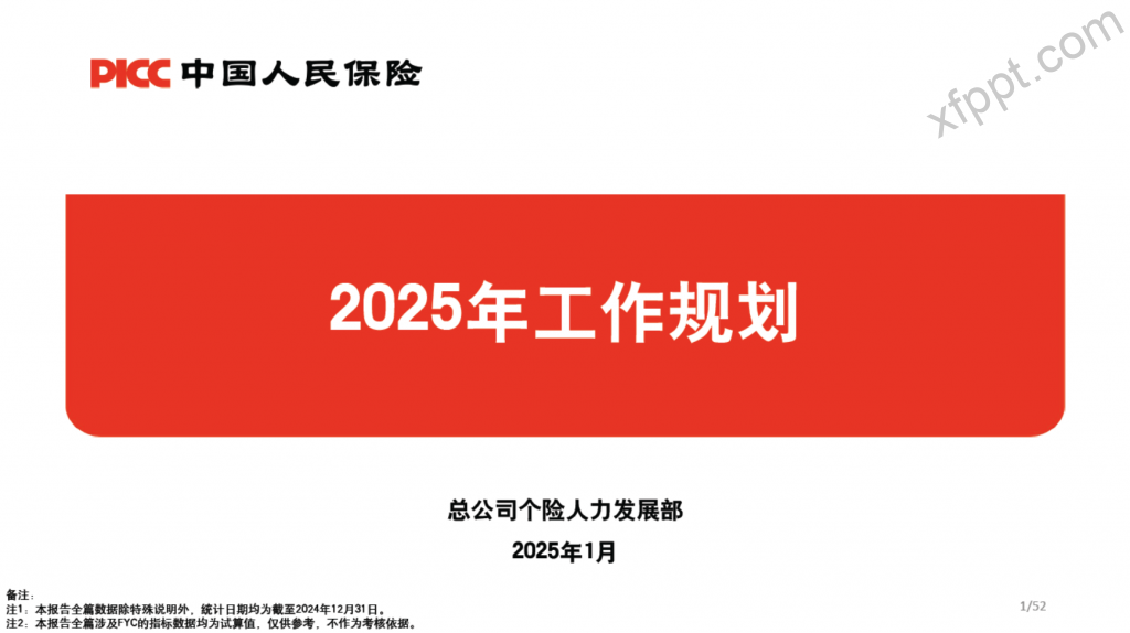 人保寿2025年1月人发部工作规划52页