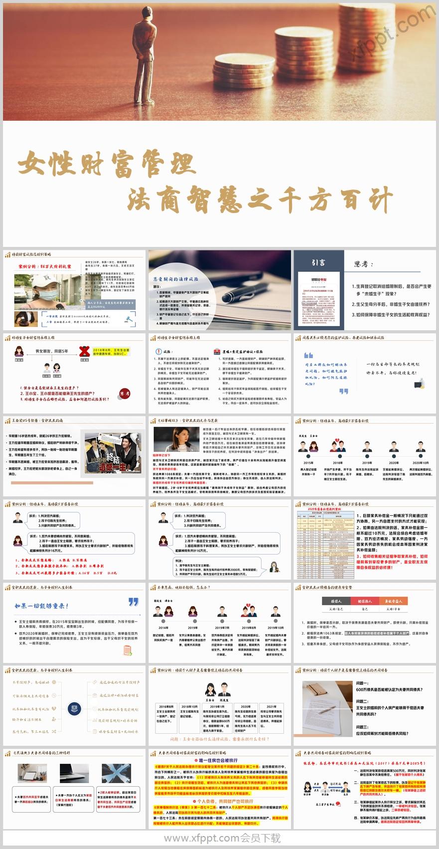 女性财富管理婚前财富风险及规划27页（含演讲稿）