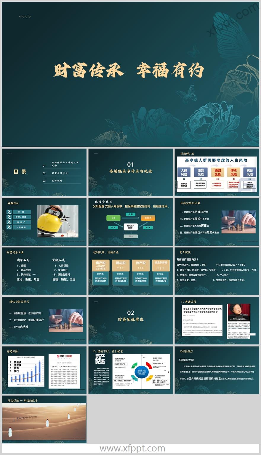 婚姻继承传承法律风险保险金信托优势17页（含演讲稿）