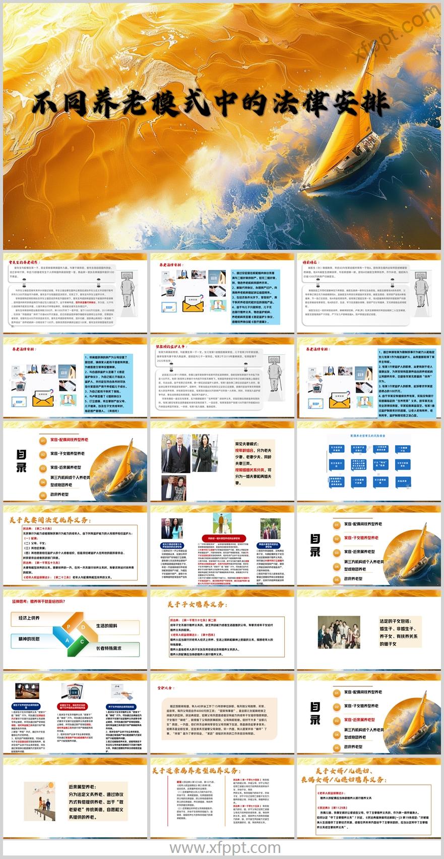 配偶间抚养子女赡养不同养老模式法律安排28页（含演讲稿）