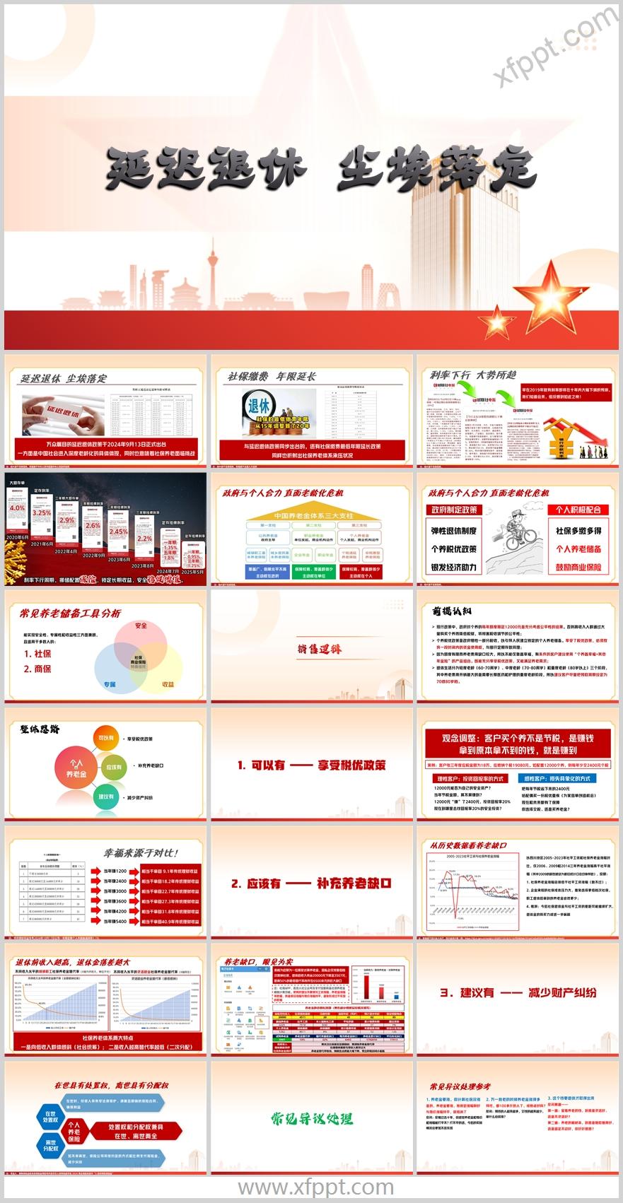 延迟退休下养老储备工具分析销售逻辑22页（含演讲稿）