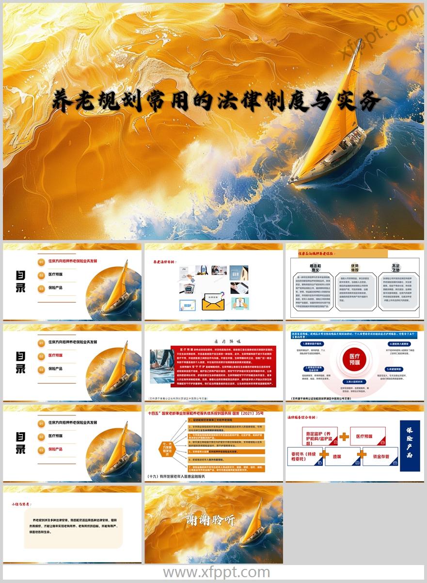 养老规划法律制度住房方向抵押医疗预嘱12页（含演讲稿）