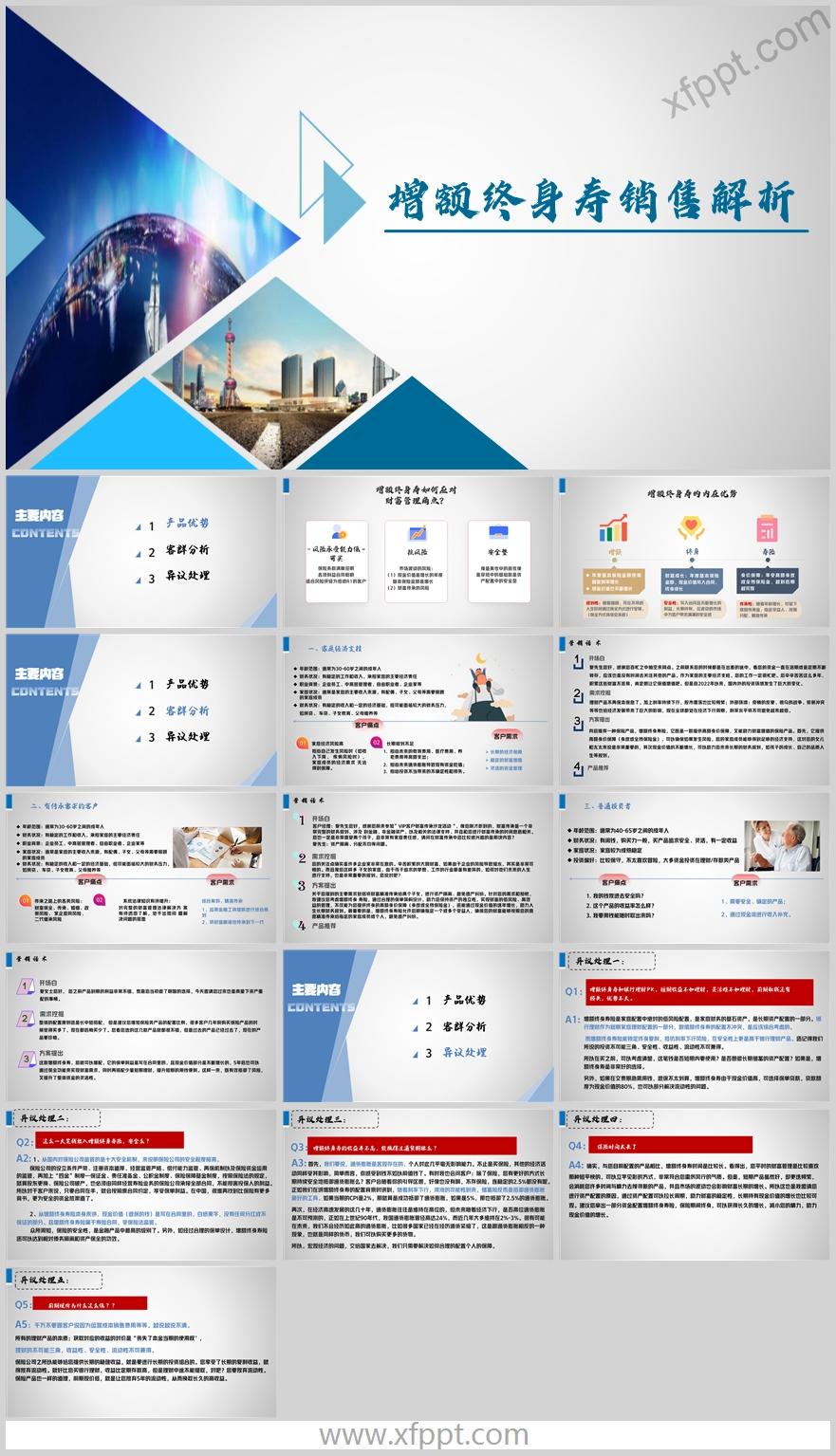 增额终身寿优势客群分析异议处理销售解析18页（含演讲稿）