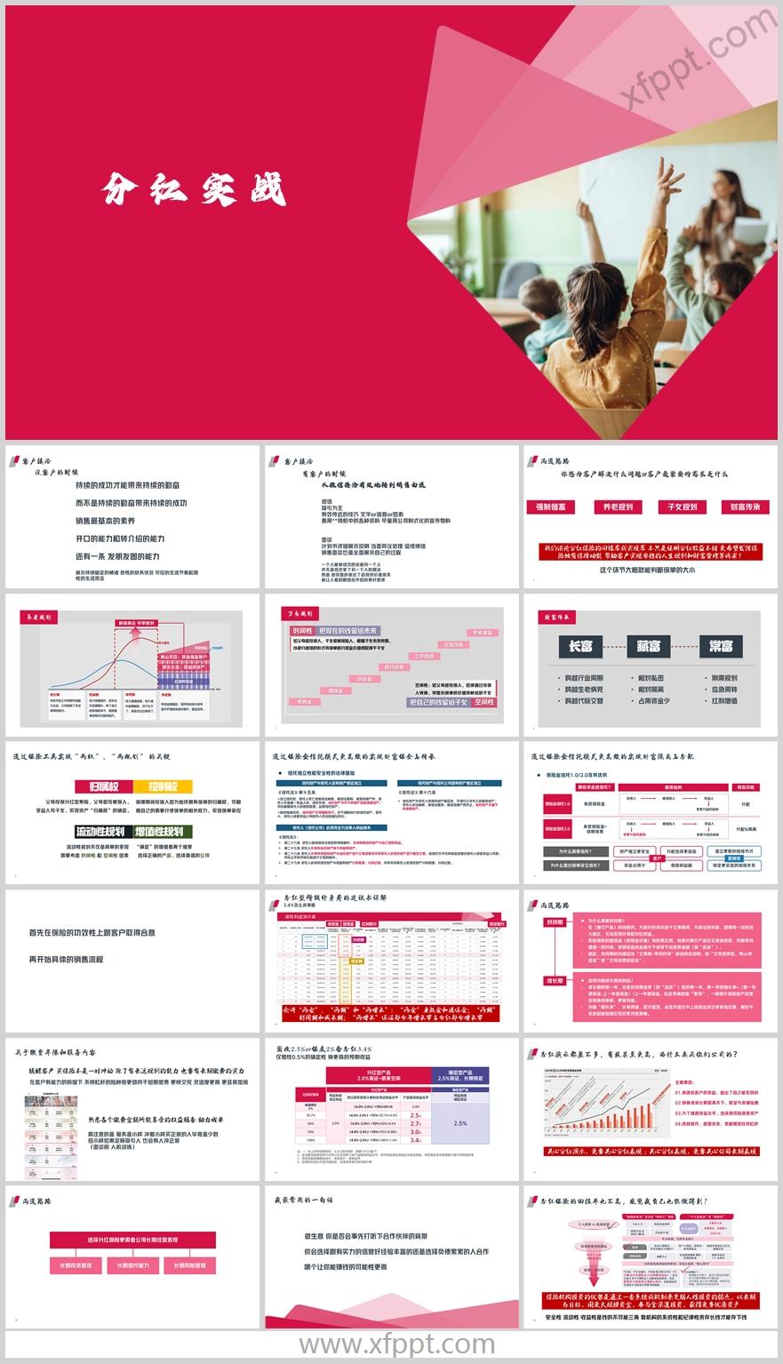 分红险养老财富传承规划销售流程沟通思路19页（含演讲稿）