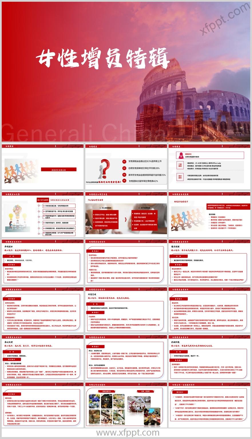 精准增员白领女性定位画像需求优势面谈19页（含演讲稿）