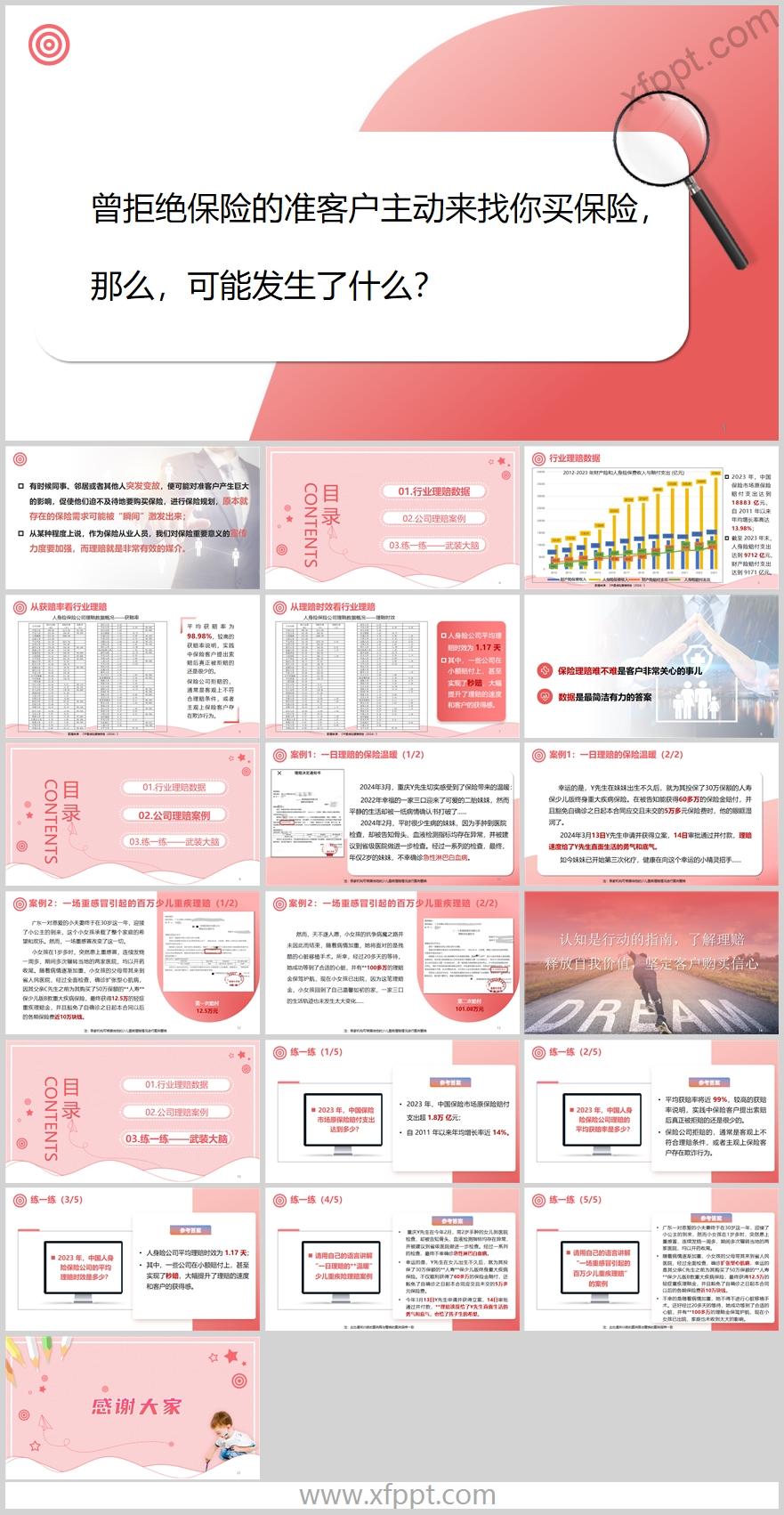 行业理赔数据理赔案例看少儿重疾险21页（含演讲稿）