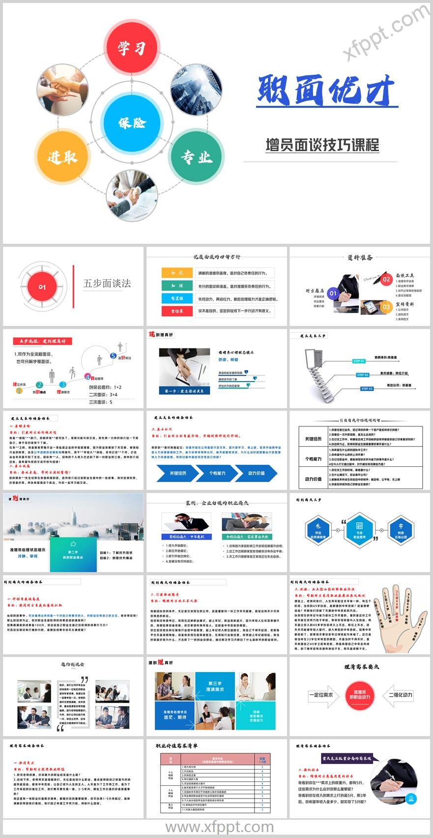 职面优才增员面谈五步技巧案例异议处理39页（含演讲稿）