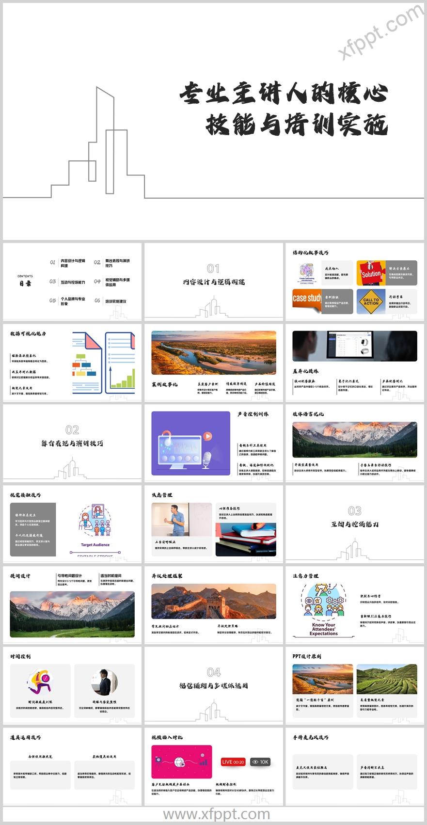 专业主讲人核心技能逻辑构建控场能力培训32页（含演讲稿）